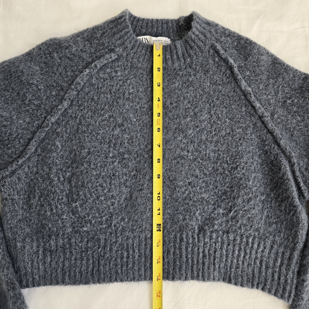 ZARA Wool Crew Neck Sweater - Picture 4 of 9